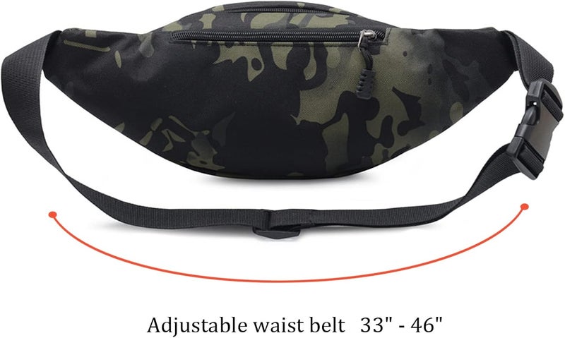 DAITET Crossbody Fanny Pack for Men&Women,Large Waist Bag & Hip Bum Bag with Adjustable Strap for Outdoors Workout Traveling Casual Running Hiking Cycling - Image 3
